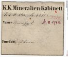 Etiketten zu Quarz (Amethyst) (NHMW-MIN-Ao944)